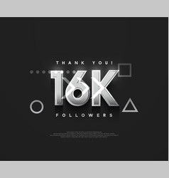 16k Followers Background Thank You With Silver