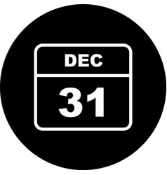 December 31st Date On A Single Day Calendar