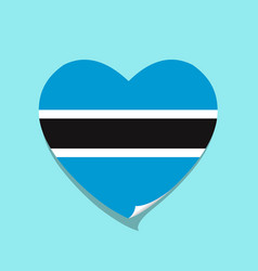 I Love Botswana Flag Heart