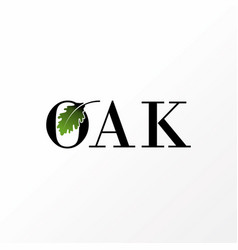 Unique Word Oak Serif Font With Leaf Inside O