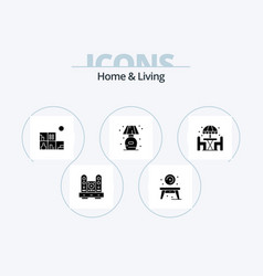 Home And Living Glyph Icon Pack 5 Icon Design