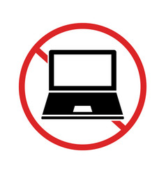 Laptop Use Prohibited Icon Or Failure Icon