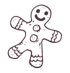 Gingerbread Man Hand Drawn Icon 56