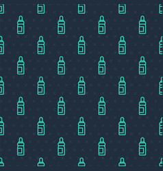 Green Line Essential Oil Bottle Icon Isolated