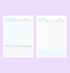 Monthly Bill Tracker Planner