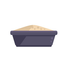 Snack Full Bowl Icon Flat Cat Food