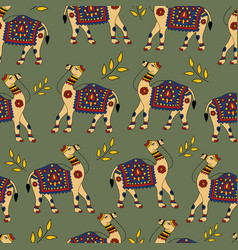 Traditional Kalamkari Seamless Repeated