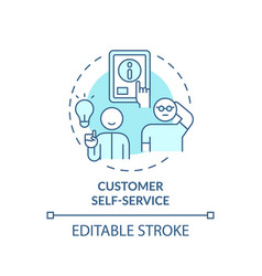 Customer Self Service Turquoise Concept Icon