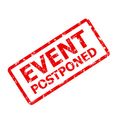 Event Postponed Rubber Stamp Concert Or Party