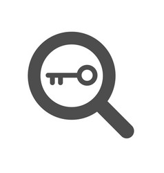 Key Searching Silhouette Icon Isolated