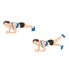 Woman Doing Plank Leg Lifts Exercise