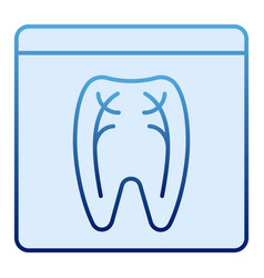 Dental Xray Flat Icon Tooth Xray Blue Icons