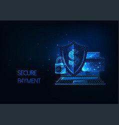 Futuristic Secure Payment Online Banking Concept