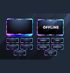 Online Gaming Overlay Design With White And Blue