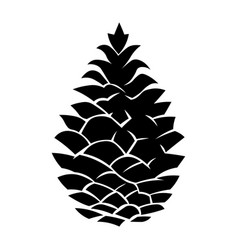 Pine Cone Black Icon On White Background