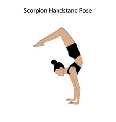 Scorpion Handstand Pose Yoga Workout Healthy