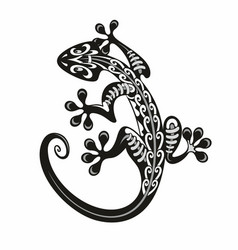 Stylized Lizard Decorative Silhouette Of Reptile