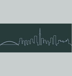 Toronto Single Line Skyline