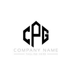 Cpg Letter Logo Design With Polygon Shape