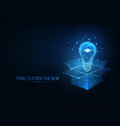 Futuristic Thinking Outside The Box Concept With