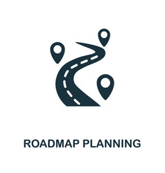 Roadmap Planning Icon Monochrome Sign From