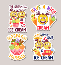 Stickers With Ice Cream Crazy Emoji Love Couple