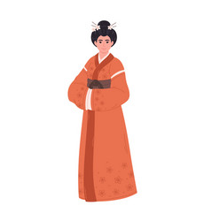 Japanese Woman In Traditional Clothing Asian