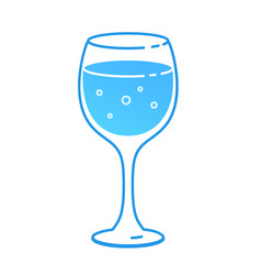 Wine Glass With Carbonated Water