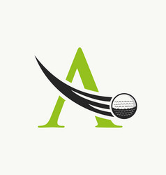 Letter A Golf Logo Design Template Hockey Sport