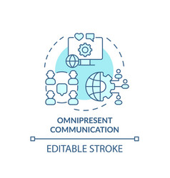 Omnipresent Communication Turquoise Concept Icon