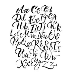 Black Scrawling Uppercase And Lowercase Alphabet