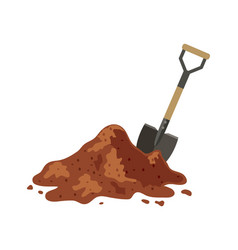 Heap Of Soil And Shovel