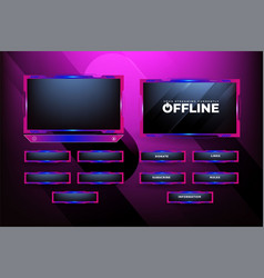 Live Streaming Overlay Decoration With Girly Pink