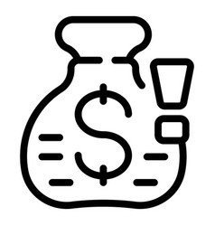 Loss Data Money Bag Icon Outline Computer