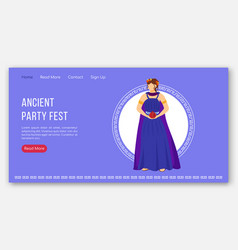 Ancient Party Fest Landing Page Template Greek