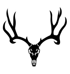 Deer Skull Antler Silhouette