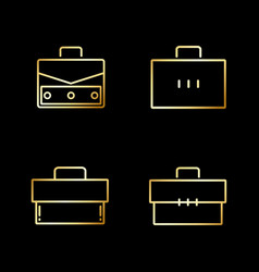 Golden Briefcase Icon