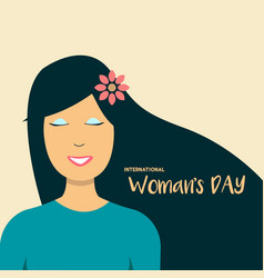 Happy Womens Day 8th March Beautiful Girl Face