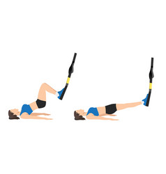 Trx Suspension Strap Hamstring Leg Curls Exercise