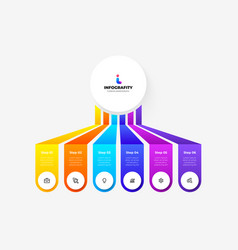 Central Circle With 6 Elements Infographic