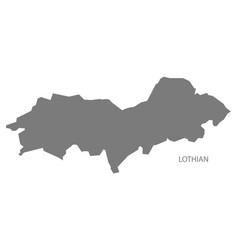 Lothian Scotland Map Grey