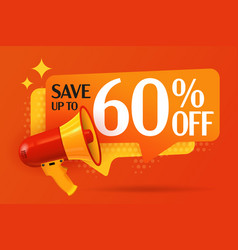 Save Up To Sixty Percent Off Red Promo Sticker