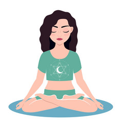 A Young Woman Meditates With Her Eyes Closed