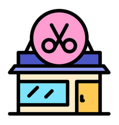 Beauty Salon Icon Flat