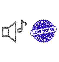 Collage Sound Volume Icon With Distress Low Noise