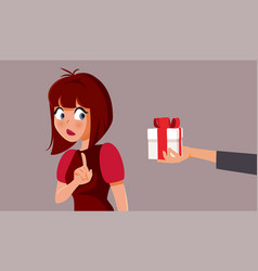 Girlfriend Refusing Gift Cartoon