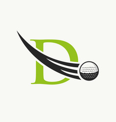 Letter D Golf Logo Design Template Hockey Sport