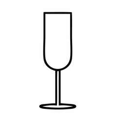 Line Drawing Cartoon Champagne Flute