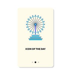 Ferris Wheel Flat Icon