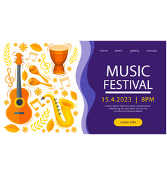 Landing Page Template Music Festival